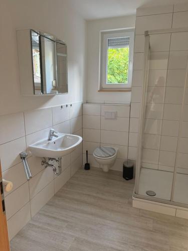 ห้องน้ำ, Ferienwohnung Silas in ไฮย์เกอร์