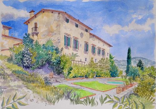  Medici Villa with Gardens 7 min from Florence in Fiesole