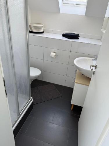 浴室, Ferienwohnung Jasmin in 海格爾