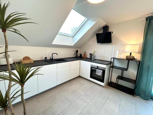 廚房, Grand Suite - Perfekt für 6! Parken Flughafen (Grand Suite - Perfekt fur 6! Parken Flughafen) in 法倫茨豪森