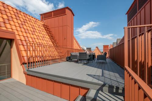 陽台/露台, Granaria Chmielna 110 by Alqueen Apartments in 谷倉島