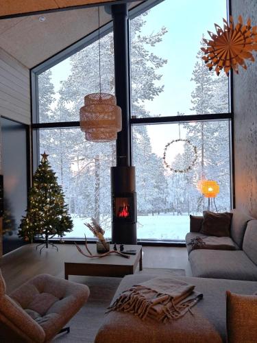 View, Villa Arctic Trail, Apartment A - Aurora view hot tube - Sauna - Lapland holiday in Röhkömukka