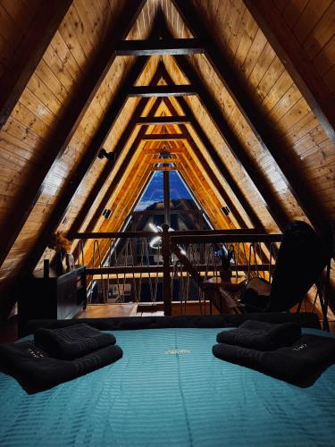 Kilátás, Cabana Luna & Terra A Frame by Cabanele Galaxy in Vulcana De Sus