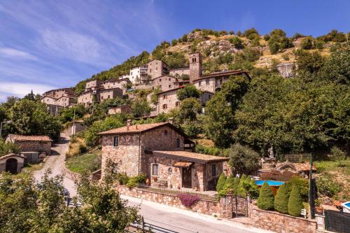 Viesnīcas āriene, Villa Soli - Casa in Pietra con Piscina Panoramica in Villa Collemandina
