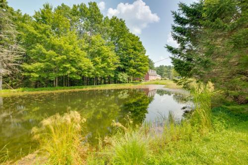 Fire Pit & On-Site Pond: Wooded Walton Home!