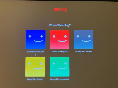 Central Osaka Shinsaibashi with Gas Dryer and Over 100 Inch Screen Projector Netflix