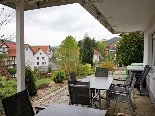 Erkély/terasz, Large detached holiday home in Hesse with private garden and terrace in Homberg (Efze)