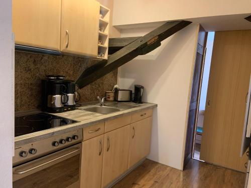 virtuvė, Apartment in Luckaitztal-Gossda with parking space in Schwarzheide