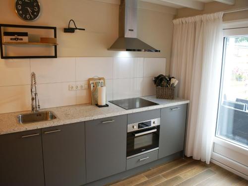 Kitchen, Atmospheric Wadden houses located next to each other near the Wadden Sea in Paesens