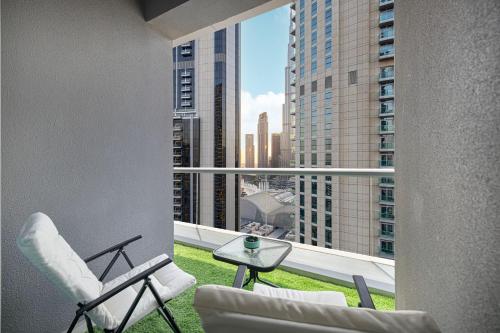 Restay Homes at Damac Maison Mall - Full Burj View from all rooms - 1 min to Dubai Mall - main image