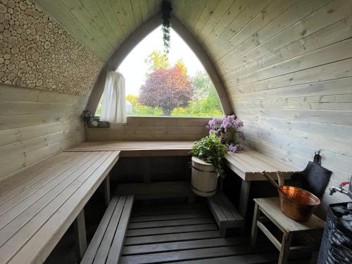 Sauna, CEPĻI Glempings (CEPLI Glempings) in Skulte