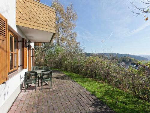 Balcony/terrace, Holiday home in the Knullgebirge with balcony in Neuenstein