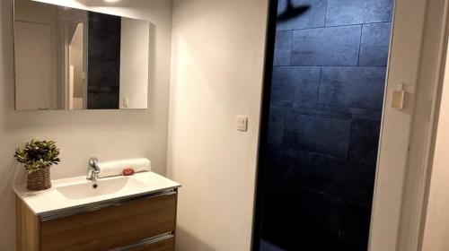 Fürdőszoba, Le Gite de Solutré Parking Terrasse Cosy (Le Gite de Solutre Parking Terrasse Cosy) in Macon