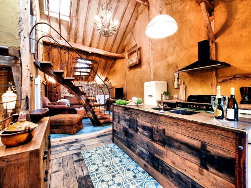 kuhinja, Farmhouse in Durbuy with Sauna  Garden in Weris