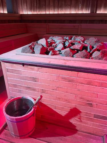 Sauna, Luksus hytter i hjertet af Midtjylland in Bjerringbro