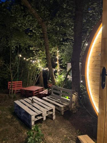 Attractions, river barrels in Pruška