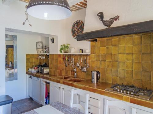 Kitchen, Mansion in Frejus with Private Pool near lou caleu