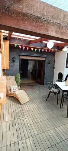 Balkons/terase, Ferienwohnung Terrassenzeit in Illingen (Saarland)