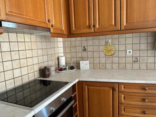 廚房, Lemon & Light Bright Apartment with View and Fireplace in 奧伊卡里阿