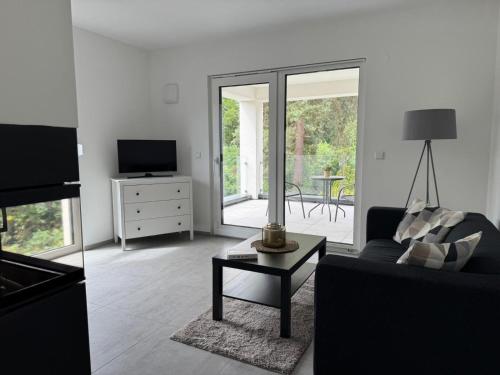 Living  Apartment mit Kamin und Terrasse