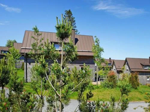 Semi-detached houses, turf house in Torfhaus, Deutschland