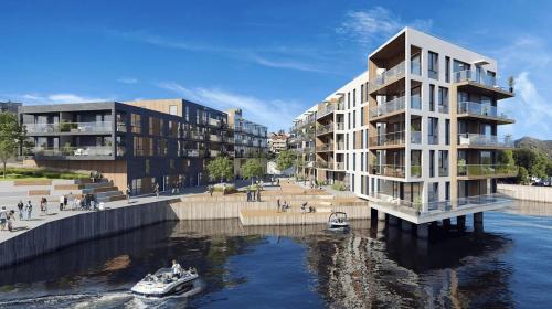 Elegant city apartment in Bergen- Private outdoor patio and free parking