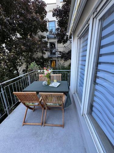 شرفة/ تراس, Neues Apartment bei Heidelberg in Leimen