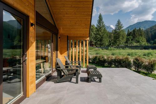 景观, Uphill Spa Chalets in 布兰