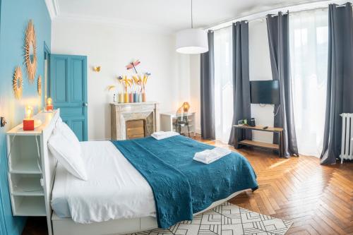 Chambre double, vue sur le jardin