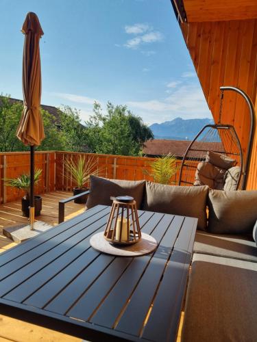 Balcony/terrace, Landhaus Poppler mit Aufzug in Hopferau
