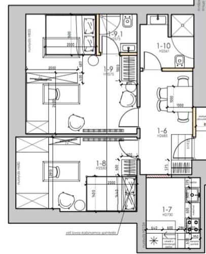 Domillion 2bdr 2bath on Vokieciu w parking V1020A - image 5