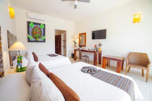 Camera twin, vista parziale sul mare, balcone