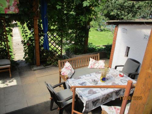 Balkons/terase, Ferienwohnung Weserperle in Furstenberg (Lower Saxony)