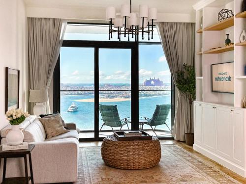 Atlantis View 1BR with Beachfront Access and Balcony, Dubaï