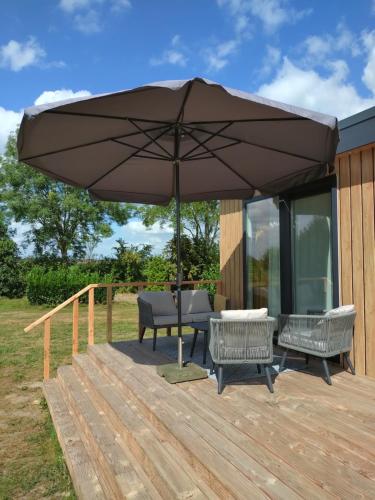 Балкон, Luxury chalet 'Eveline' near Blokzijl in Блокзижль