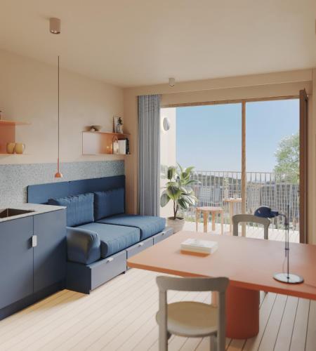 Two-Bedroom Apartment with Balcony