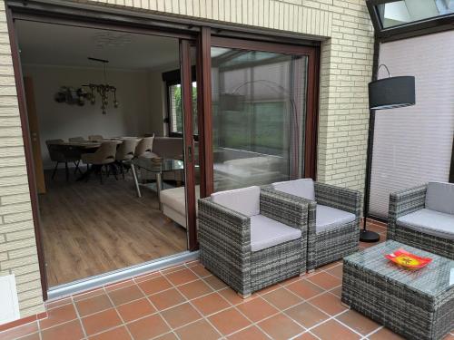 Terraza/balcón, Ferienhaus Plüschmors (Ferienhaus Pluschmors) in Lenste