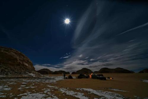 White & Black Desert Camping in Bawiti
