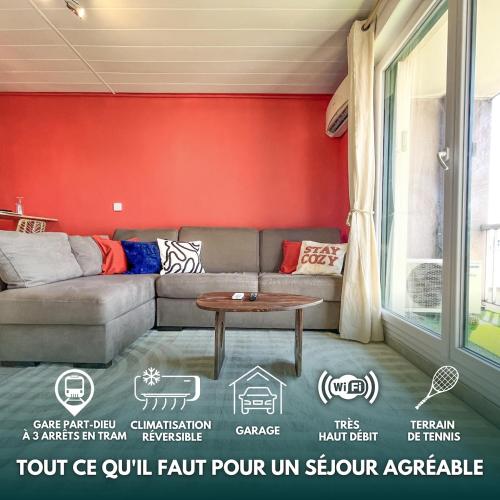 Doux Pavillon - Le Strada - box - air conditioning - tram 5 min away - Location saisonnière - Villeurbanne