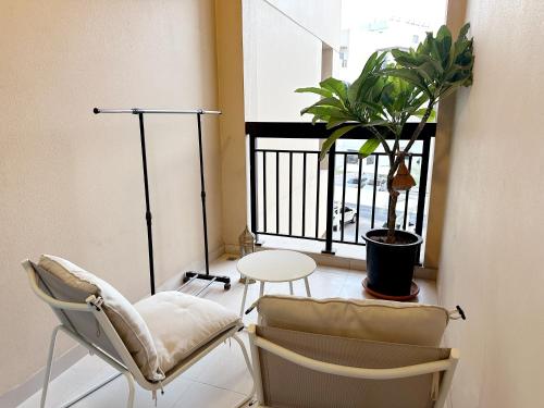 Balcony/terrace, Cozy Designer City Centre Studio - 1 Lady only in Al Quoz