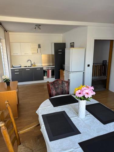 virtuve, MonteurGut Apartments Eiche in Lindern (Oldenburg)