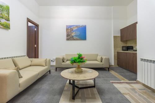 Кухня, Pearl of Faqra - Studios & Apartments in Фарайя-Мзаар-Кфардебьян