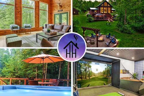 Cabin with Hot Tub, Golf Simulator, and Game Room in Hocking Hills