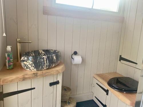 Fürdőszoba, Tower Farm Holidays - Shepherd's Huts in Llangollen