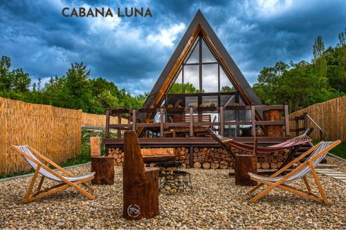 A szálláshely kívülről, Cabana Luna & Terra A Frame by Cabanele Galaxy in Vulcana De Sus