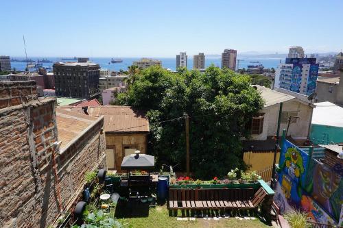 View, Hostal La Casa Azul in Valparaiso