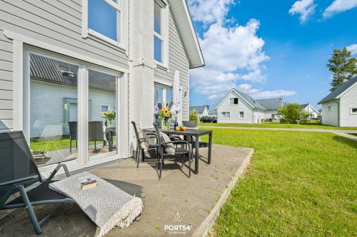 Ban công/sân hiên, Ferienhaus Skipper-Auszeit Olpenitz in Olpenitz