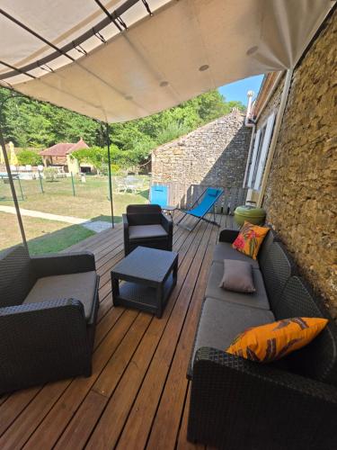 Градина, Gîtes Le Carpe Diem, Cottage Le Petit Pattaris (Gites Le Carpe Diem, Cottage Le Petit Pattaris) in Frayssinet-le-Gélat