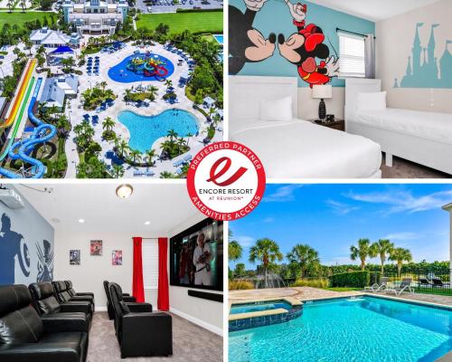 Marvelous Home With Media Room, Theme Room And Waterpark & Resort Access Near Disney At Encore Resorts Reunion - 7485Mr