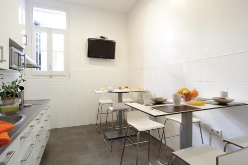 kuhinja, Hip Karma Hostel in Eixample